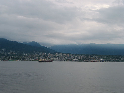 View of Vancouver from ship