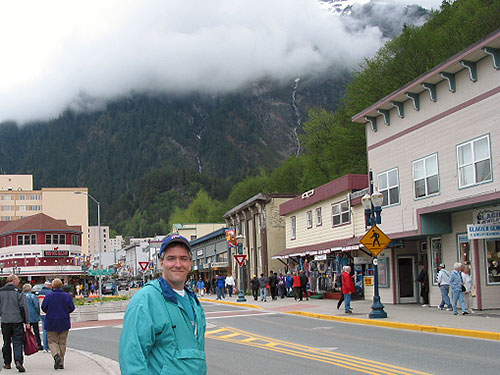 Pat stands on street in Juneau