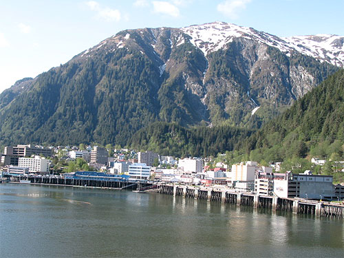 View of Juneau from ship