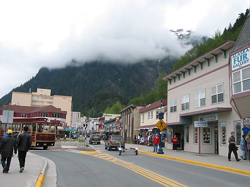 The main street in Juneau