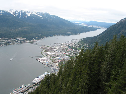 View of Juneau from mountain