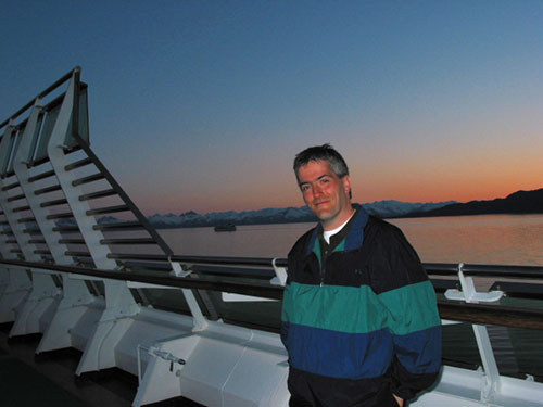 Pat with another sunset aboard the Sun Princess