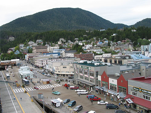 View of Ketchikan from ship
