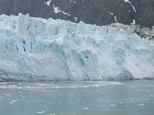 Water splashed while glacier calves