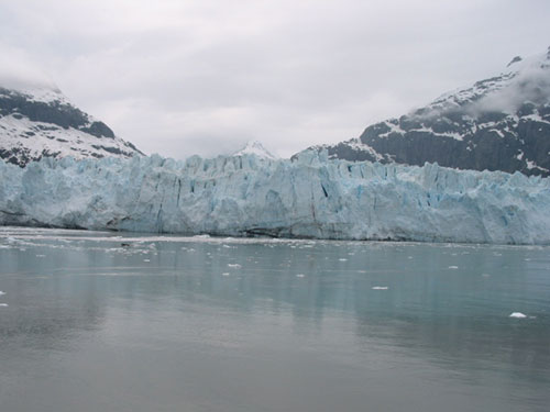 Smooth water in front of Glacier calving area