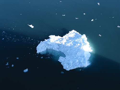 Large chunk of floating ice