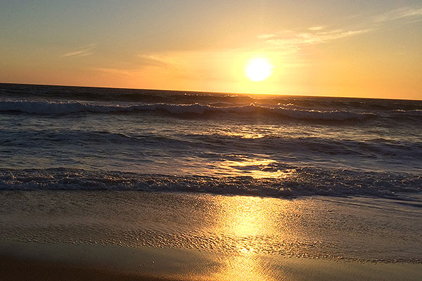 Sunset view from beach