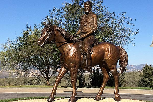 Statue of Ronald Reagan on horse