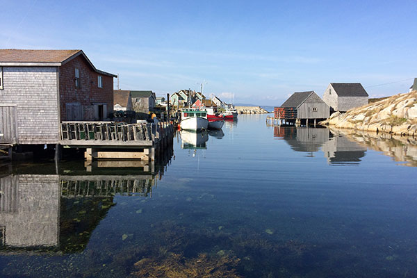 Peggy's Cove houses along water