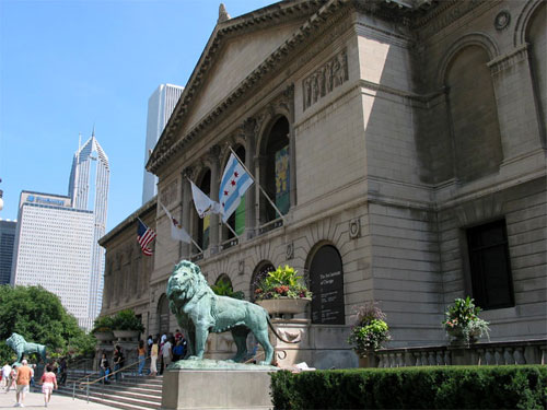 Lions in front of Art Institute