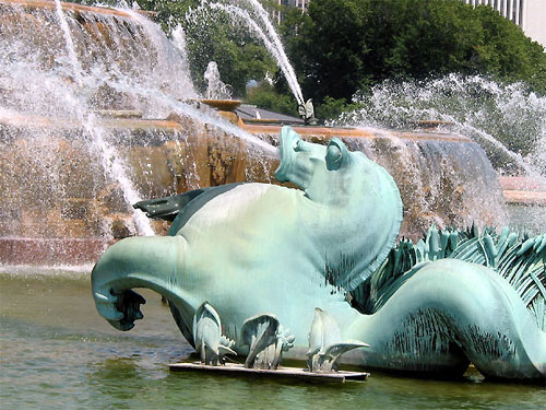 Closup of Buckingham Fountain