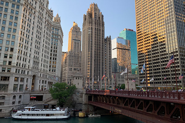 Michigan Avenue at the Chicago River