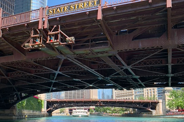 State Street Bridge from Chicago River