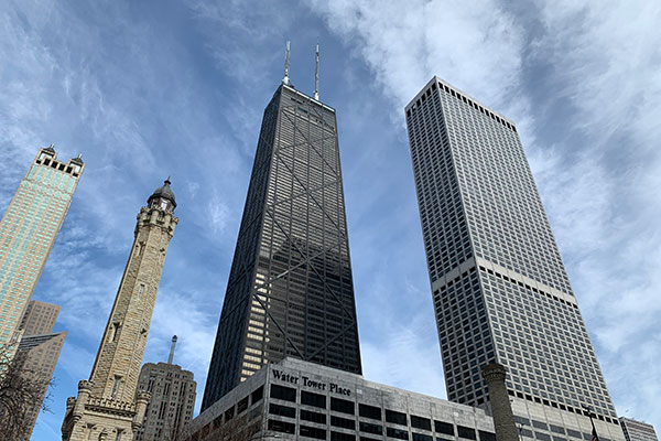 Water Tower, Water Tower Place and John Hancock Building