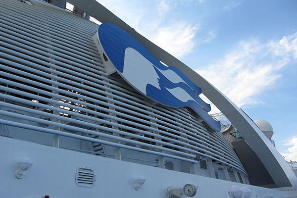 Princess logo on side of ship