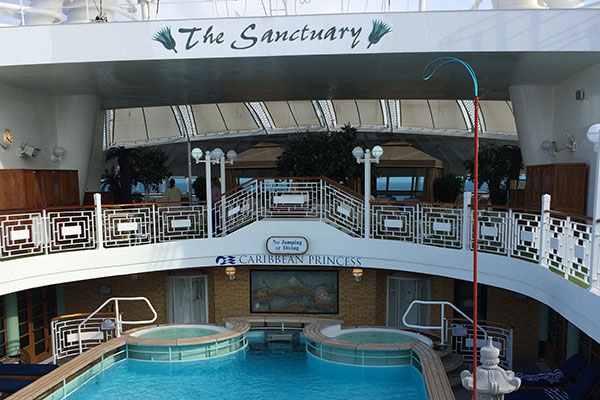 Sanctuary Pool at front of ship