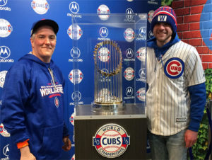 Pat, Tommy, and the 2016 World Series Trophy