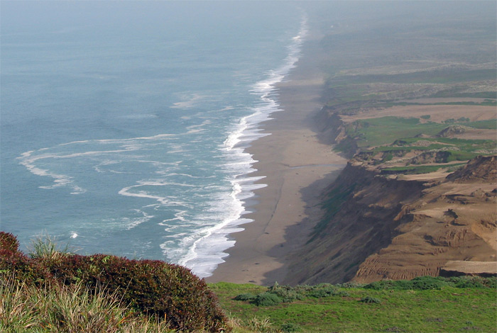 View down coast of Point Reyes