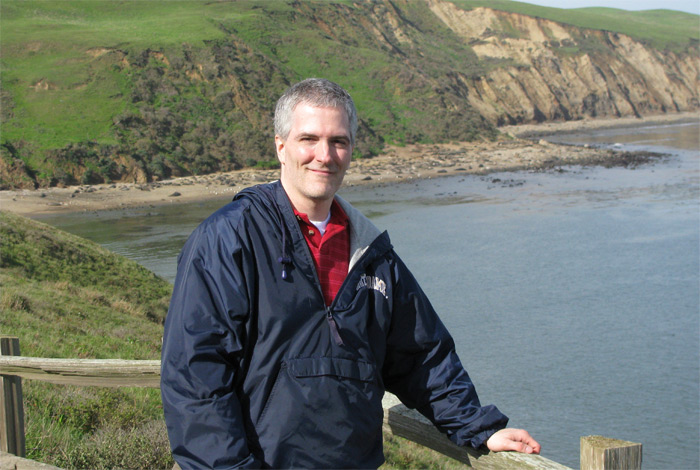 Pat with Point Reyes in background