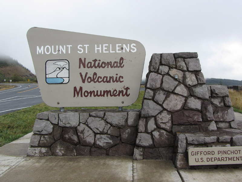 Sign entering Mount St. Helens