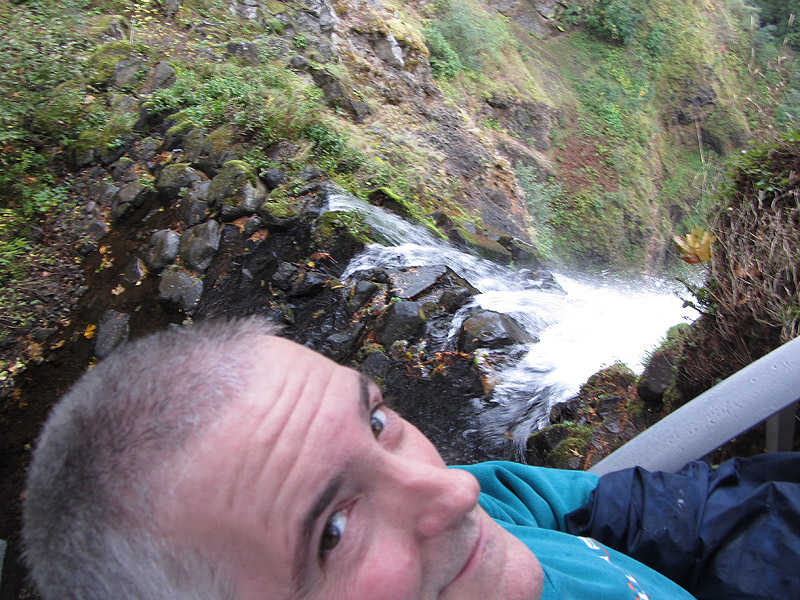 Pat at top of Multnomah Falls
