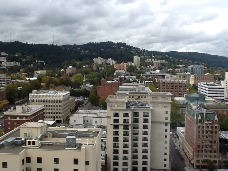 View of Portland from hotel