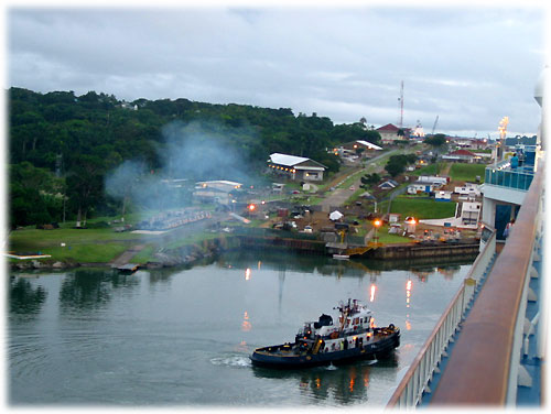 Tugboat in Panama Canal