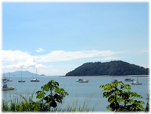 View of water and island from Panama