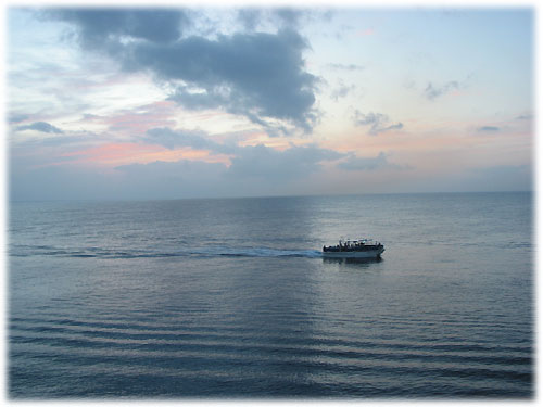 Boat at dusk