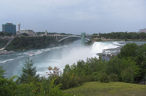 View of falls and observation deck