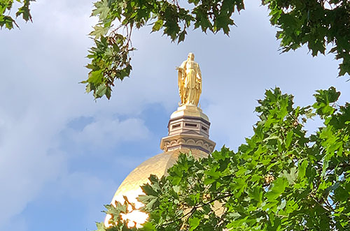 The Golden Dome between the trees
