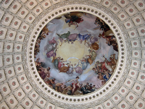 Top of capitol dome from inside