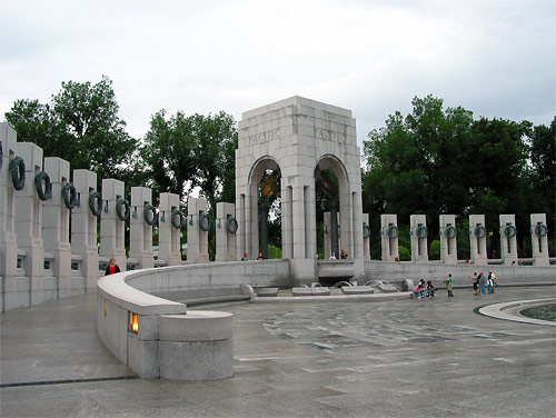 World War 2 Memorial after it rained