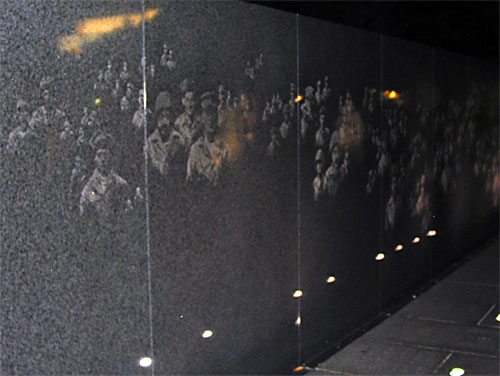 Korean Veterans Memorial at night