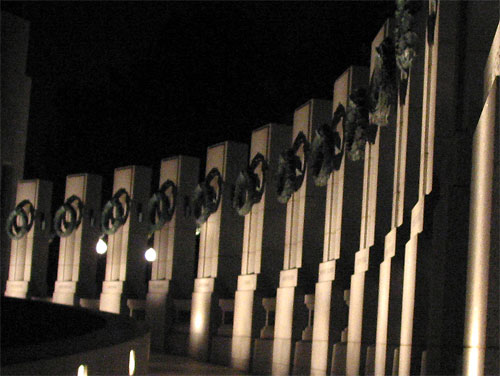 World War 2 Memorial at night