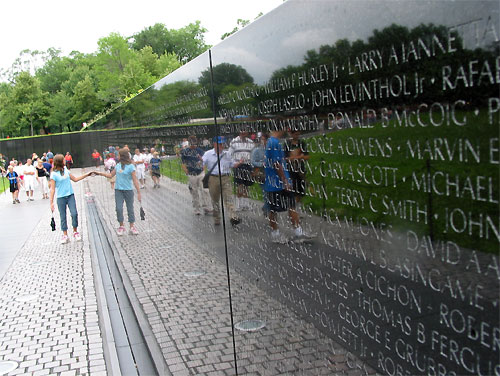 Names on the Vietnam WarMemorial
