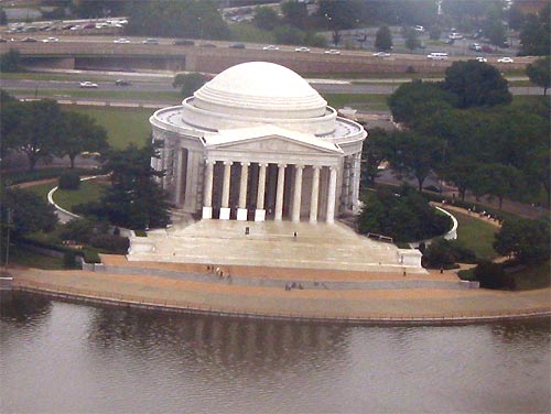 Washington Monument View of Jefferson Memorial