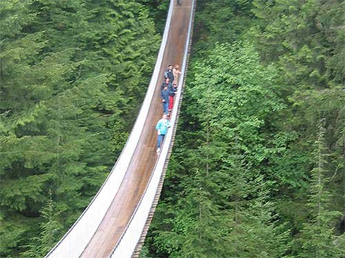 Pat on Capilano Suspension Bridge