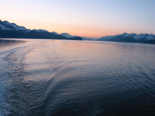 Sunset from back of the ship