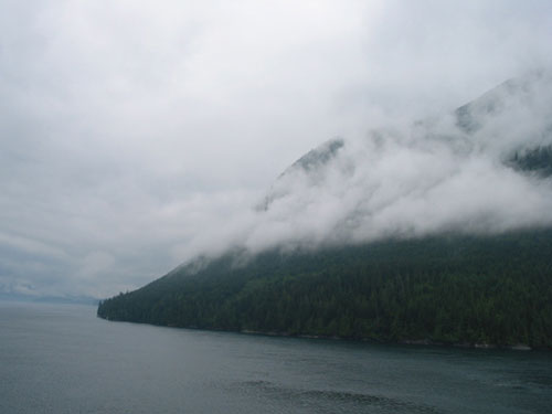 Clouds and fog over the mountains