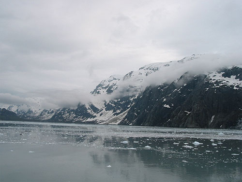 Clouds in front of mountains