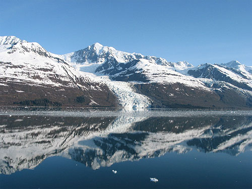 Mountain reflect off the water