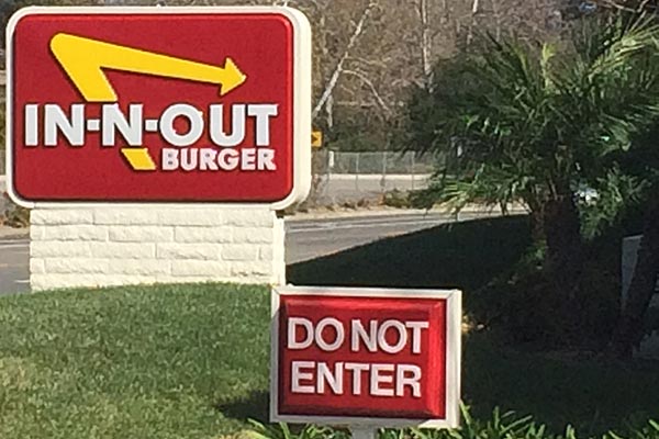 In-N-Out Burger sign