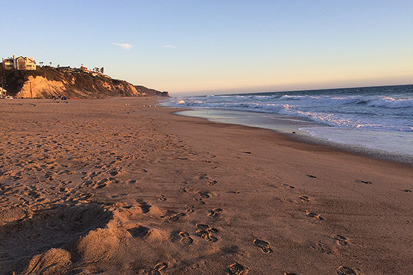 Looking South on the beach