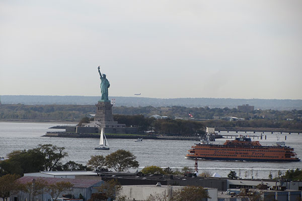 Statue of Liberty in the distance