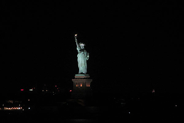 Statue of Liberty at night