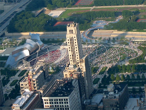 Millennium Park view from Sears Tower