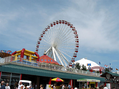 Ferris Wheel from a distance at Navy Pier