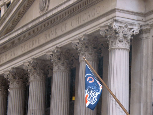 Bears flag on LaSalle Street