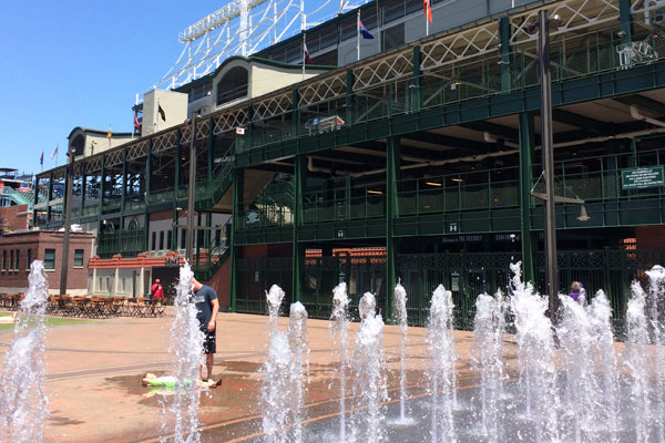 Wrigley Field fountains